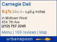 Carnegie Deli on Urbanspoon