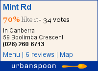 Mint Rd on Urbanspoon