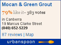 Mocan & Green Grout on Urbanspoon