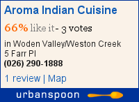 Aroma Indian Cuisine on Urbanspoon