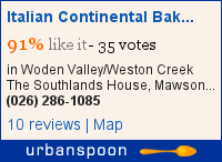 Italian Continental Bakery & Cafe on Urbanspoon