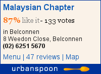 Malaysian Chapter on Urbanspoon