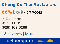 Chong Co Thai Restaurant and Bar on Urbanspoon