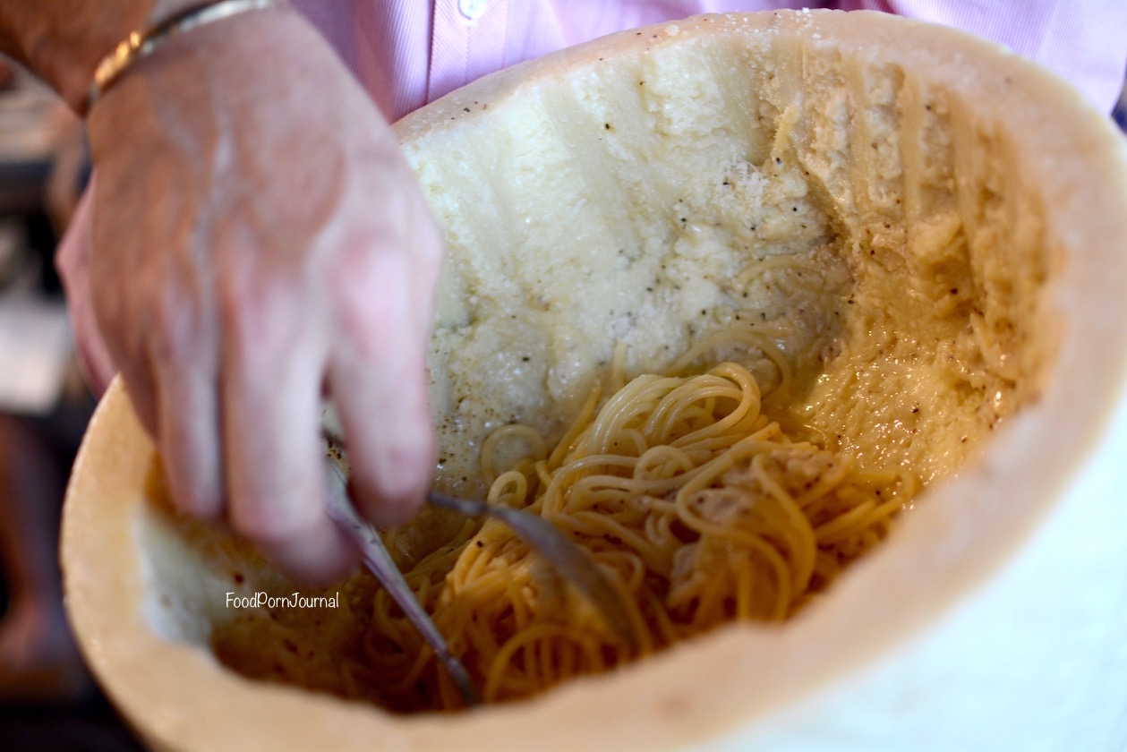 Molto Italian Kingston Foreshore cacio e pepe cheese wheel