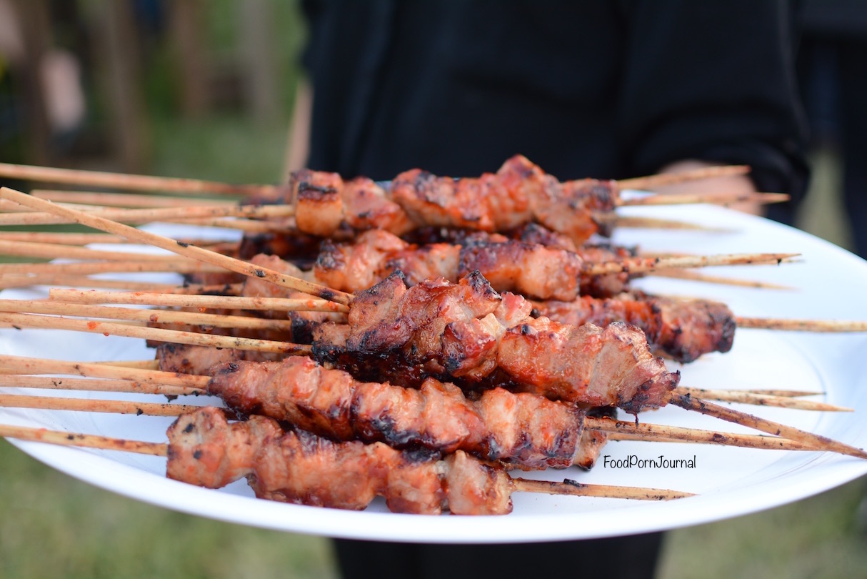 Enlighten NIght Noodle Markets Canberra Hoy Pinoy pork skewers