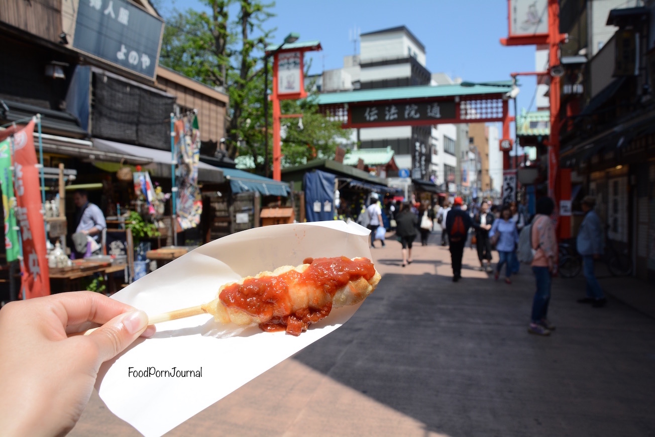 Tokyo Asakusa Nakamise mochi dog