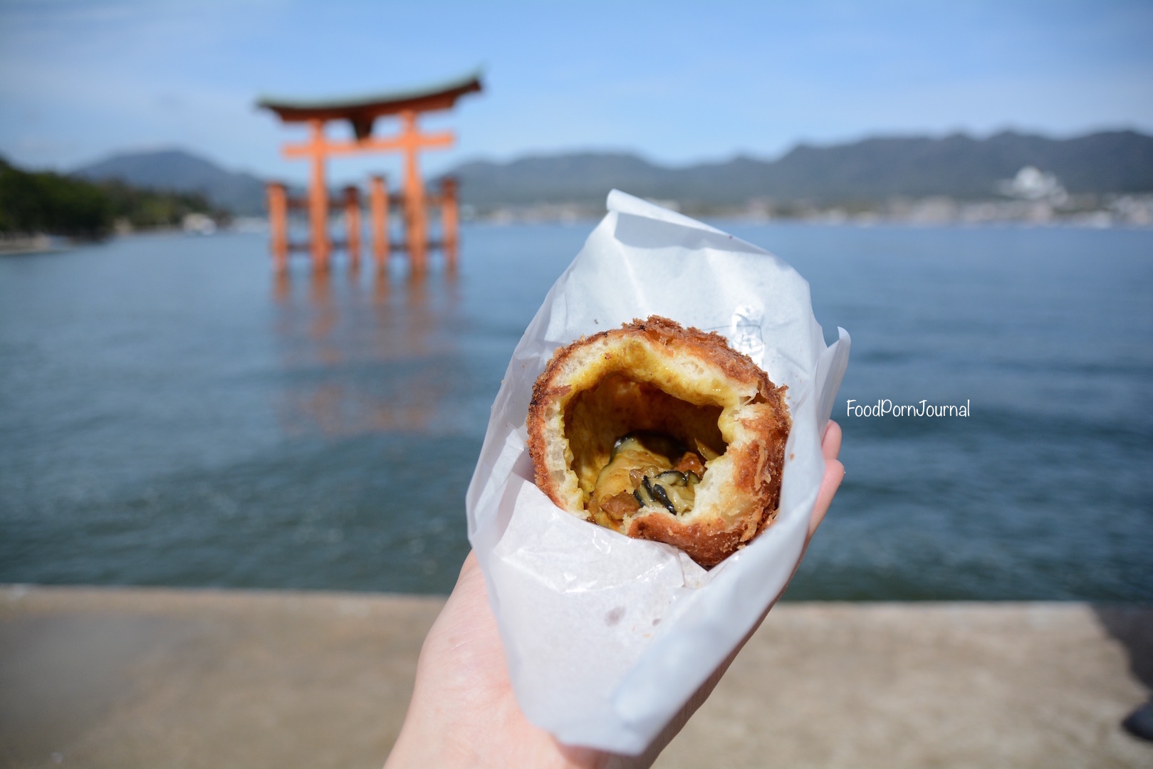 Japan Miyajima Island curry oyster doughnut