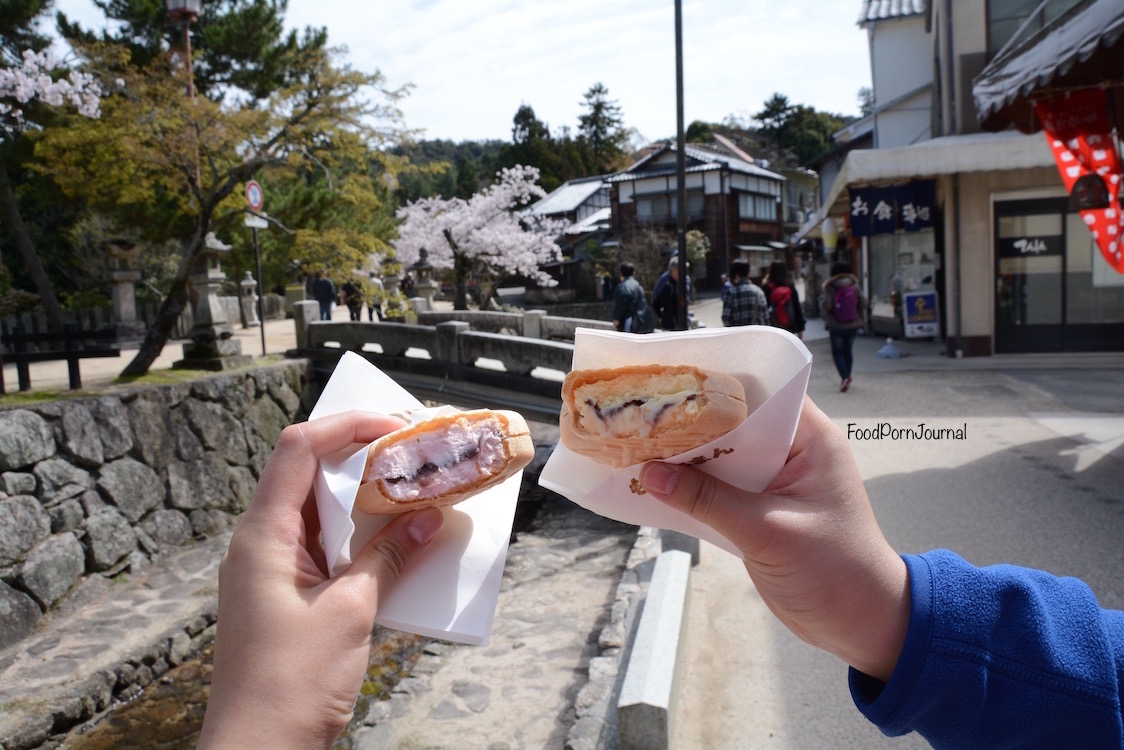 Japan Miyajima Island ice monaka ice cream