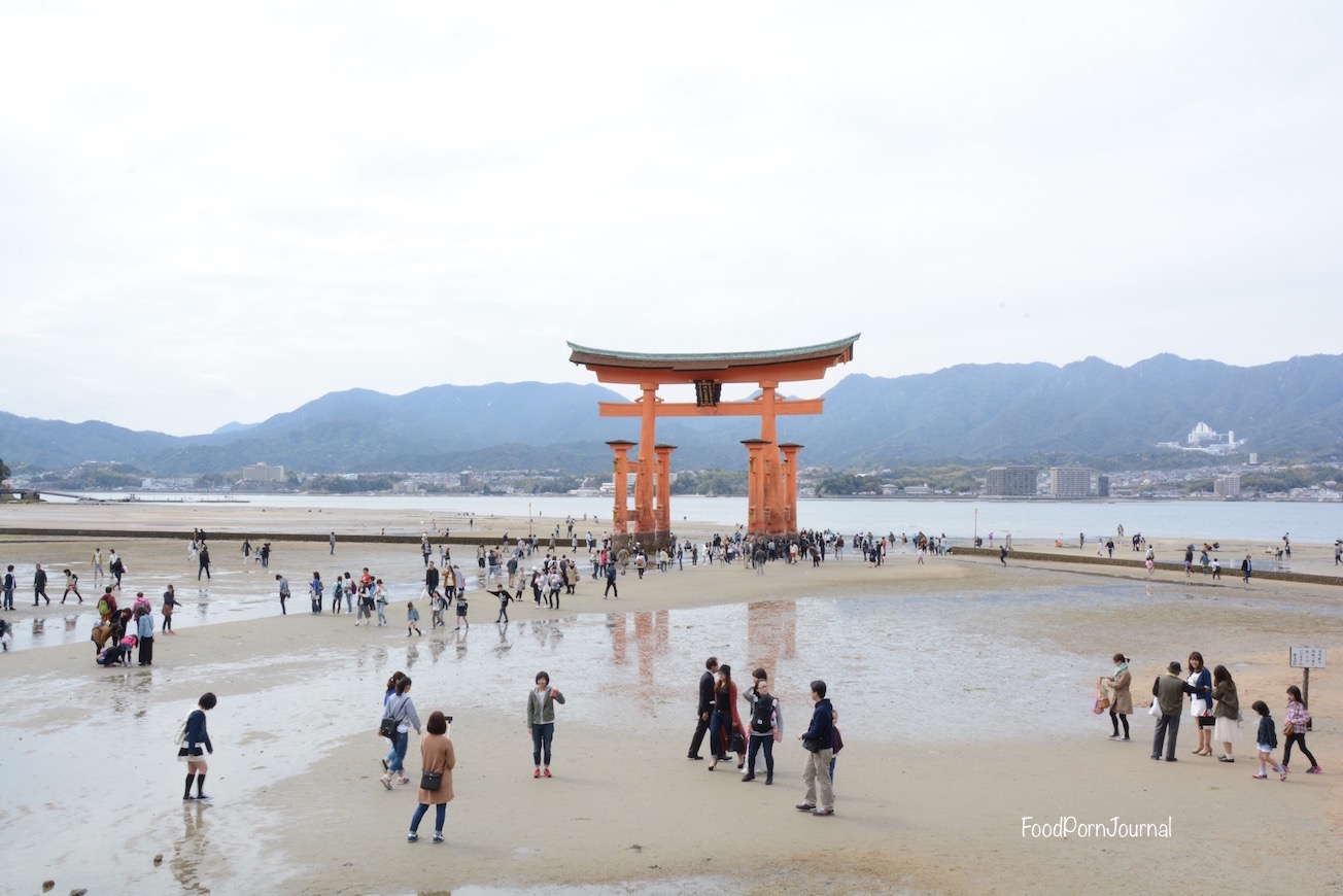 Japan Miyajima Island torii low tide