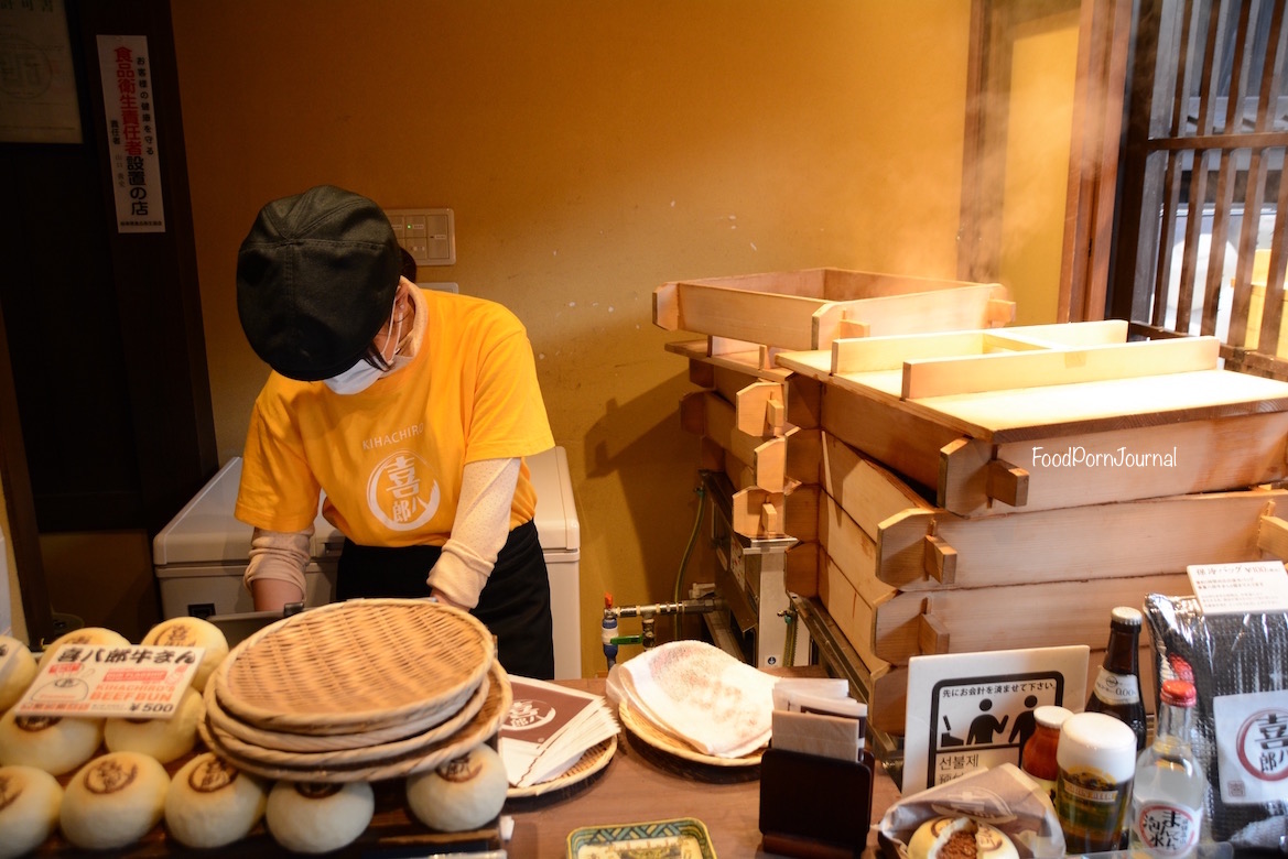 Japan Takayama Hida beef bun stall inside