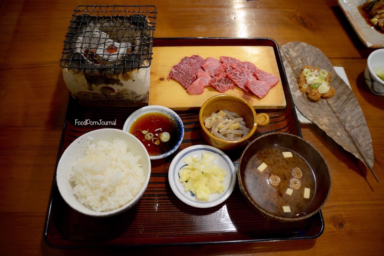 Japan Takayama Mikado beef grill set dinner