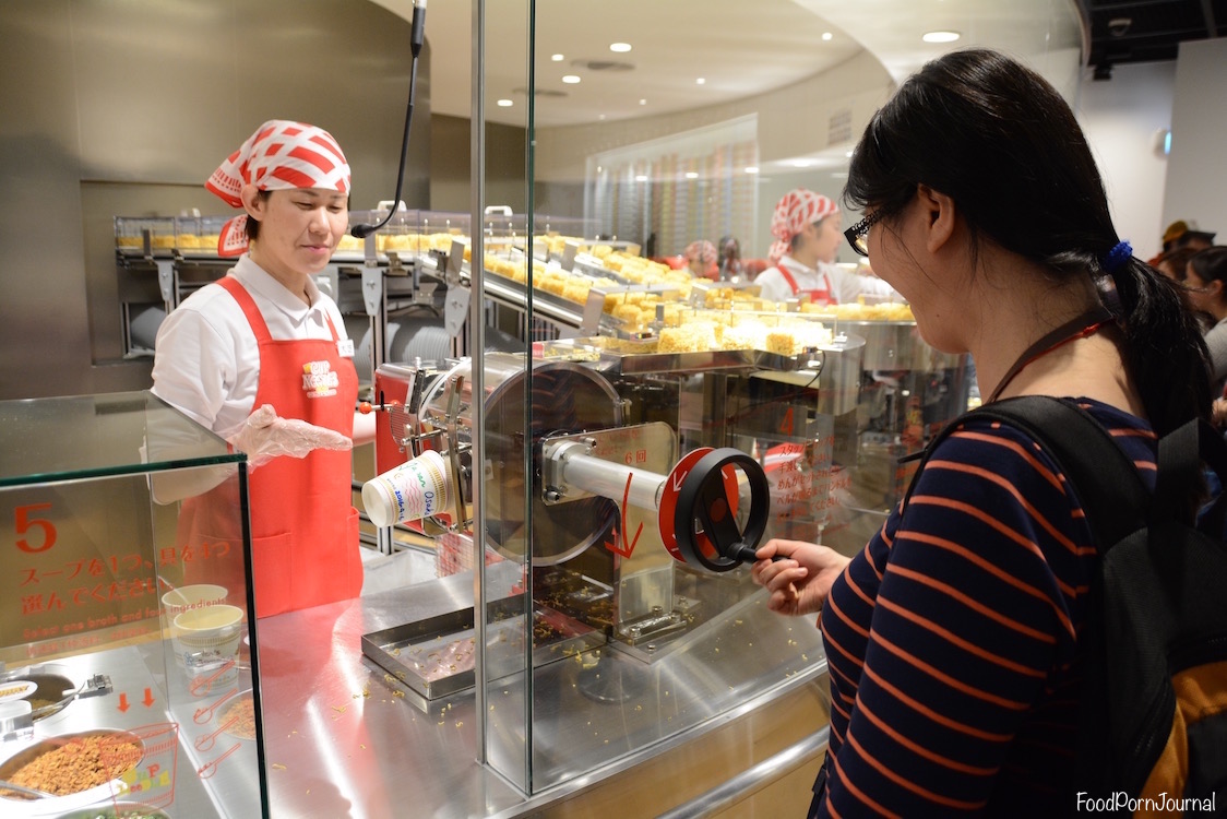 Osaka Japan Momofuku Cup Noodle Museum making noodles