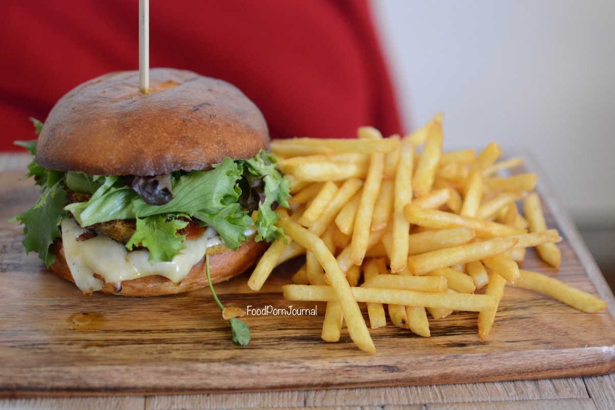 The Bearded Bean Cajun chicken burger