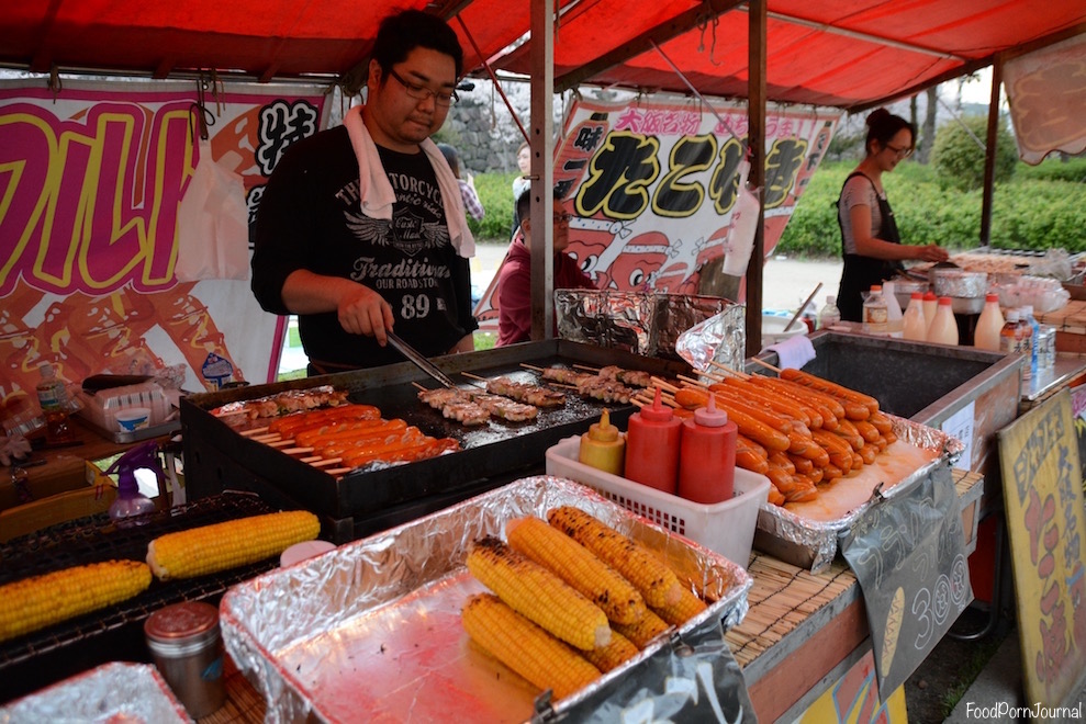 Osaka Japan Osaka Castle food stall