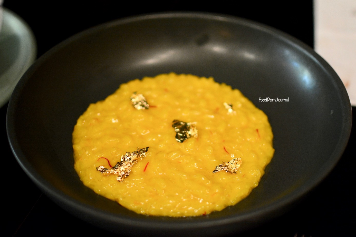 Eightysix Braddon gold leaf risotto