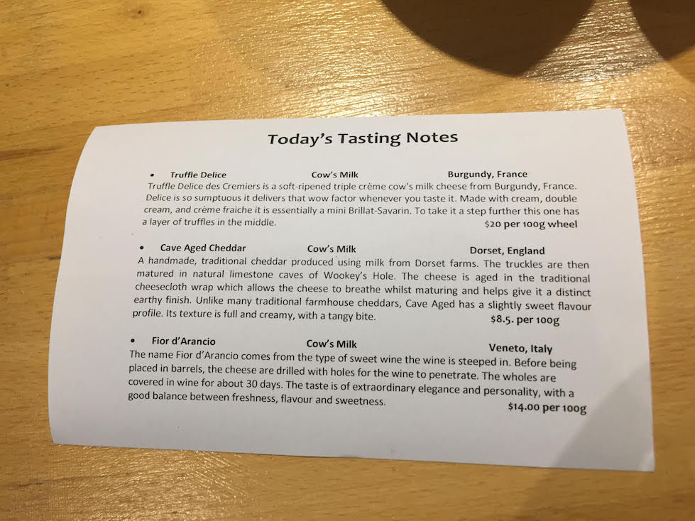 Swan Valley The Cheese Barrel tasting notes