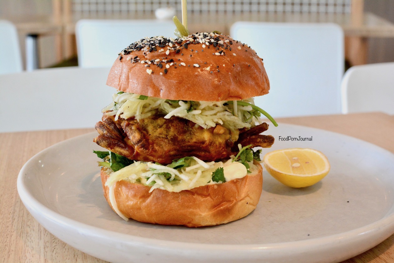 Long Story Short Melbourne soft shell crab burger