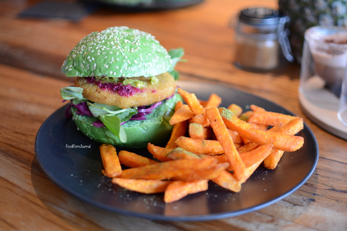 Matcha Mylkbar matcha chicken burger