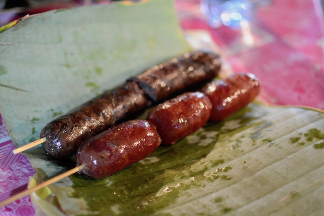 Luang Prabang sausage on a stick