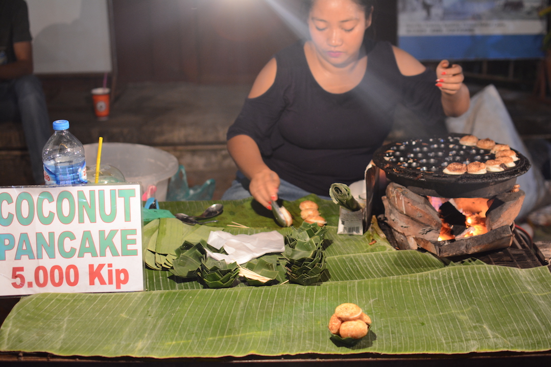 Luang Prabang coconut pancake stall