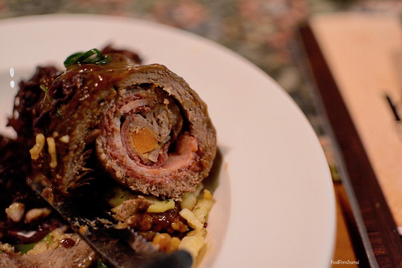 Beef roulade inside