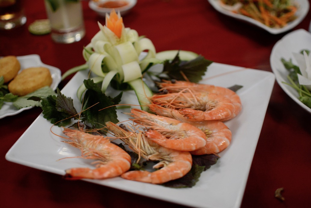 Halong Bay prawns