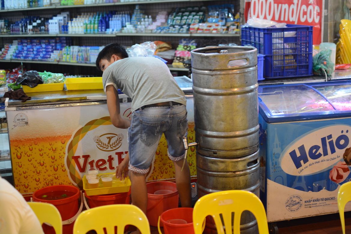 Hanoi Street Food Tour beer keg