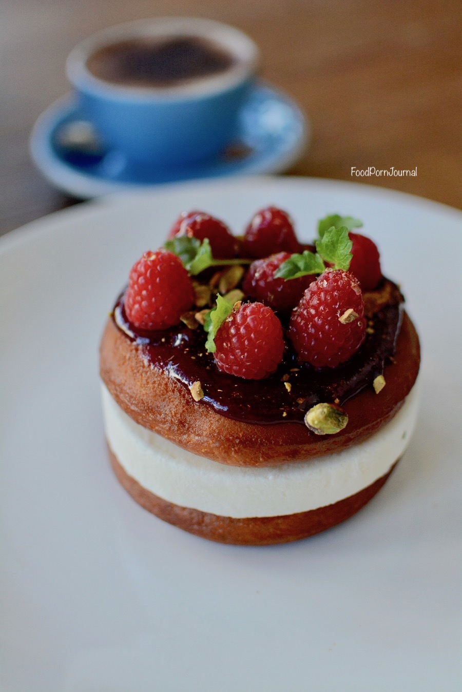 Deep fried pancake ice cream sandwich