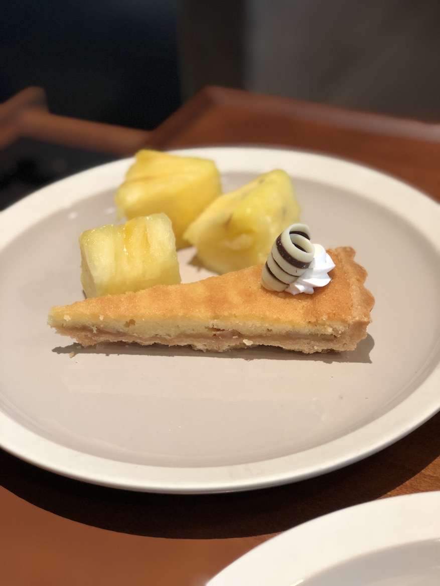 Cathay Pacific The Pier business class lounge tart