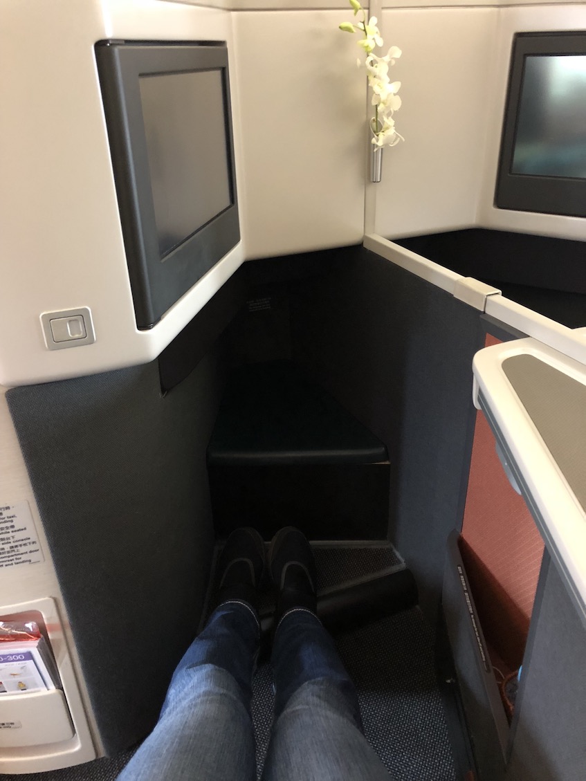 Cathay Pacific business class leg room