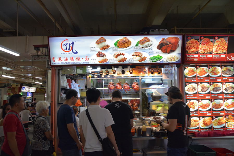 Hong Kong Chicken Rice and Noodle hawker stall Singapore