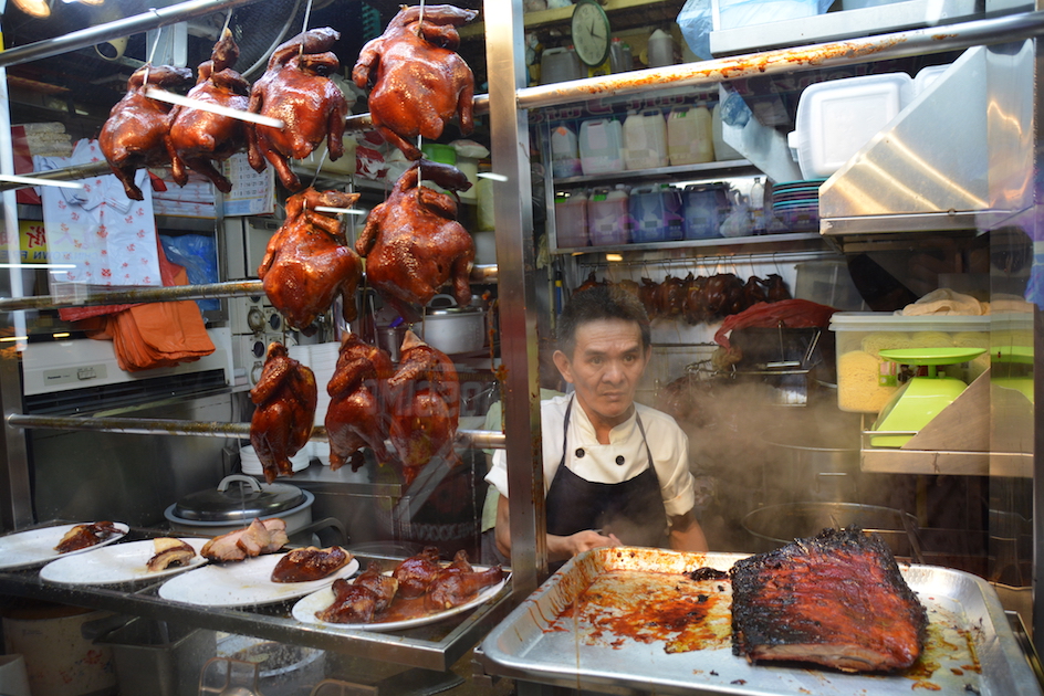 Hong Kong Chicken Rice and Noodle hawker stall Singapore