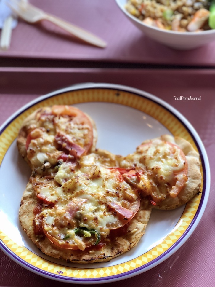 Hong Kong Disneyland Mickey pizza