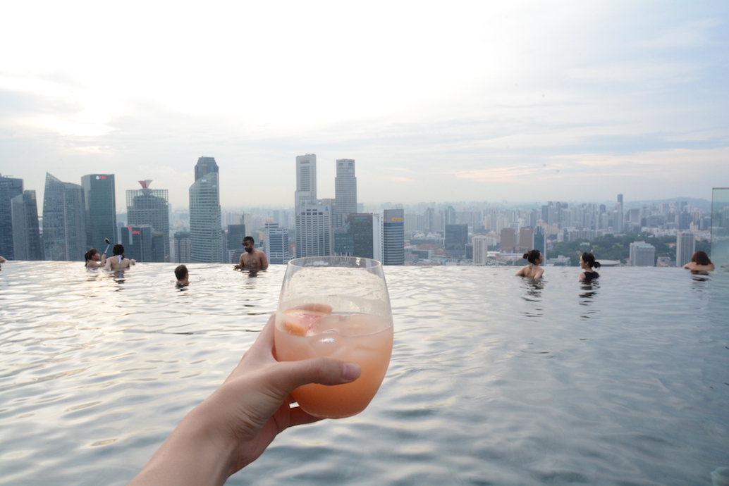 Marina Bay Sands drinks at infinity pool