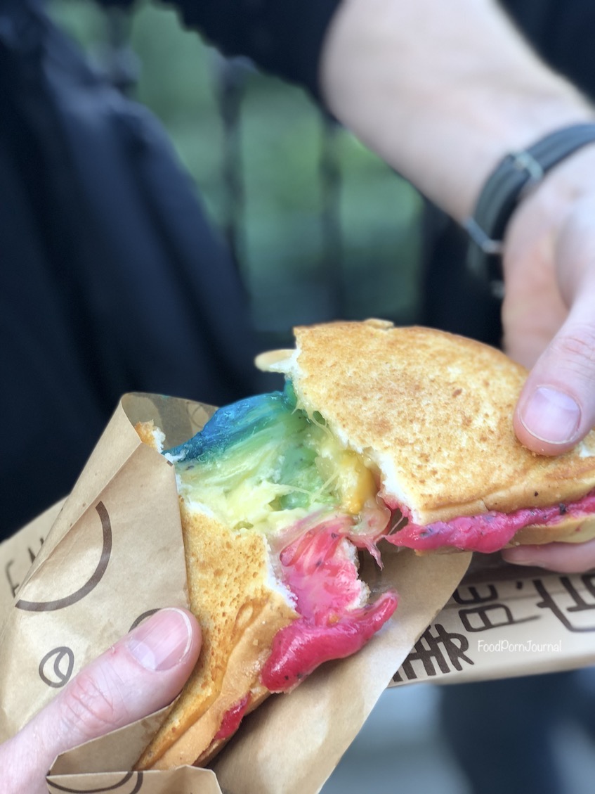 Rainbow cheese toastie Victoria Peak Hong Kong