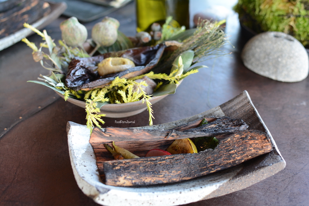 Vue de Monde vegetables eggplant dip