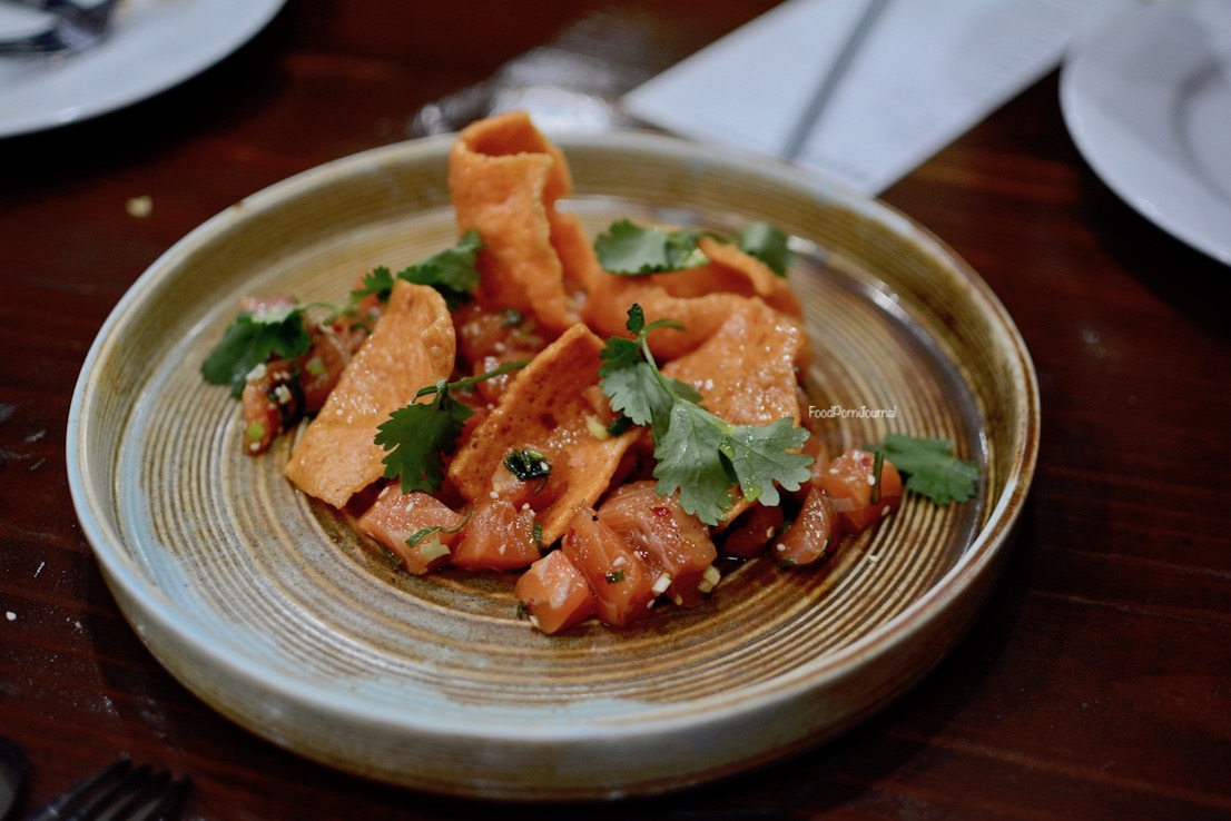 Baked on Mort Canberra salmon tartare