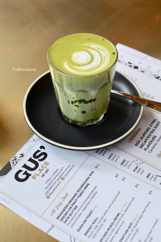 Double Shot Deakin matcha latte