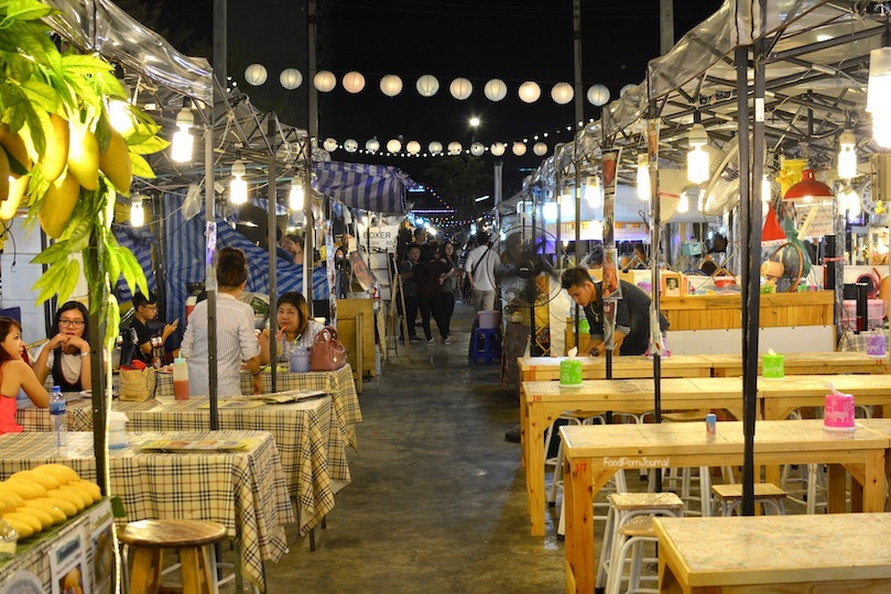 Neon Night Markets Bangkok food stalls