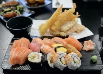 Okami Japanese Mawson sashimi sushi platter