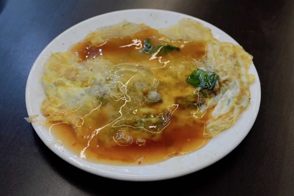 Oyster omelette Shilin Night Market Taipei