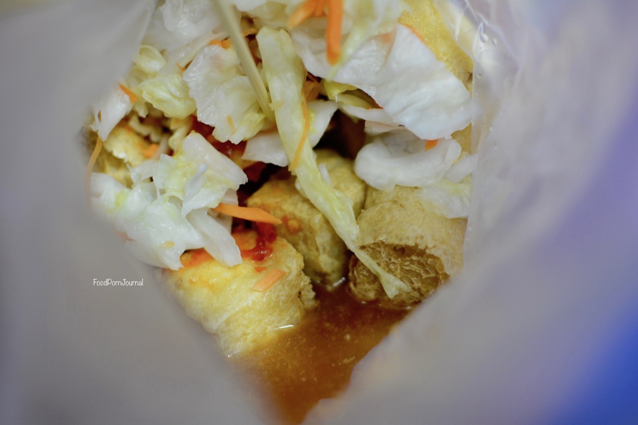 Stinky tofu bag Shilin Night Market Taipei