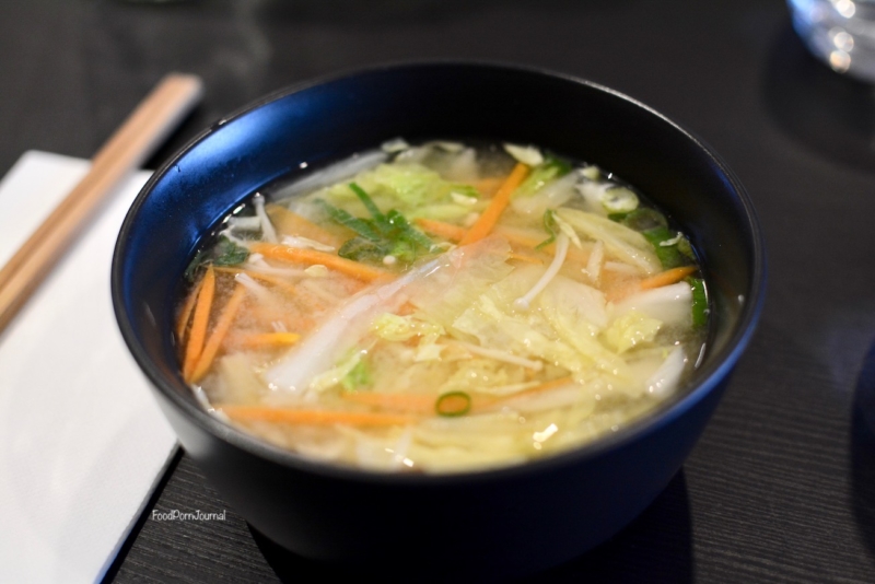 Raijin Japanese Cuisine Canberra miso soup