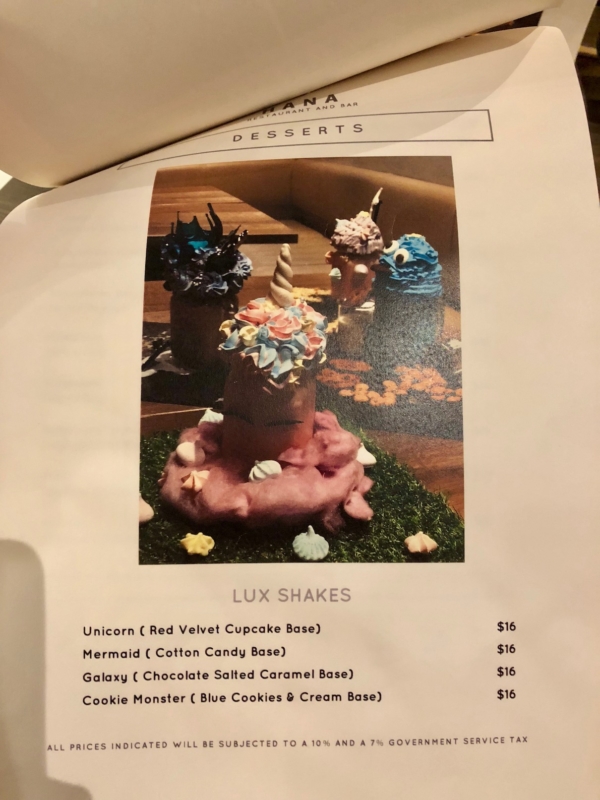 Hana Japanese Singapore dessert menu