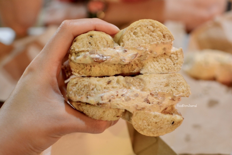 Two Men Bagel House Singapore maple pecan schmear