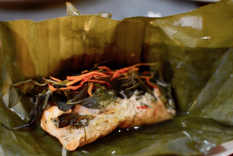 Home made steamed fish Vientiane