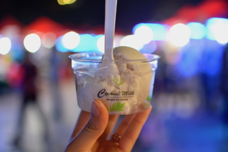 Vientiane Night Markets coconut ice cream