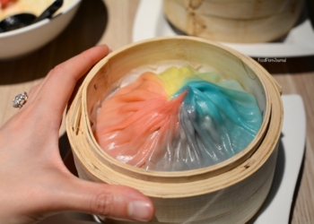 Din Tai Fung rainbow giant xiao long bao dumpling