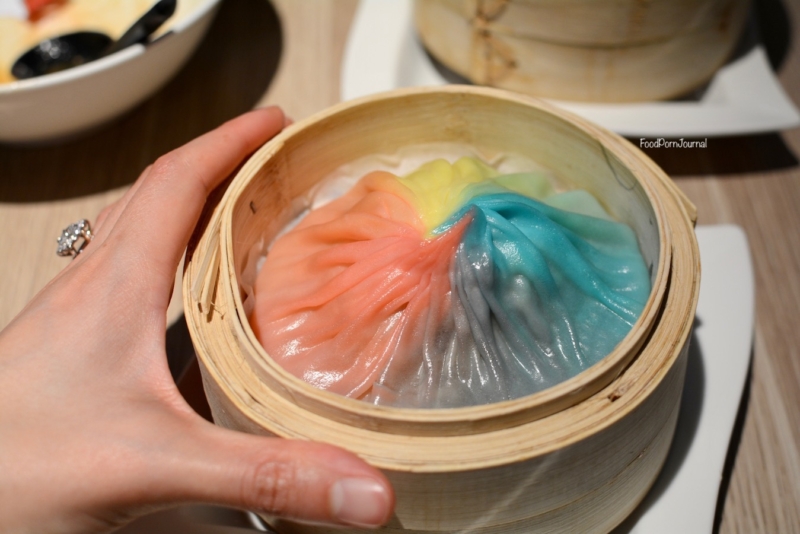 Din Tai Fung rainbow giant xiao long bao dumpling