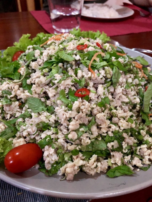 Chicken larb Vientiane